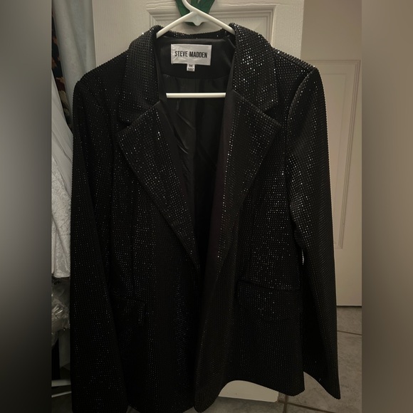 Steve Madden Blazer - Black rhinestone size medium - Picture 1 of 2